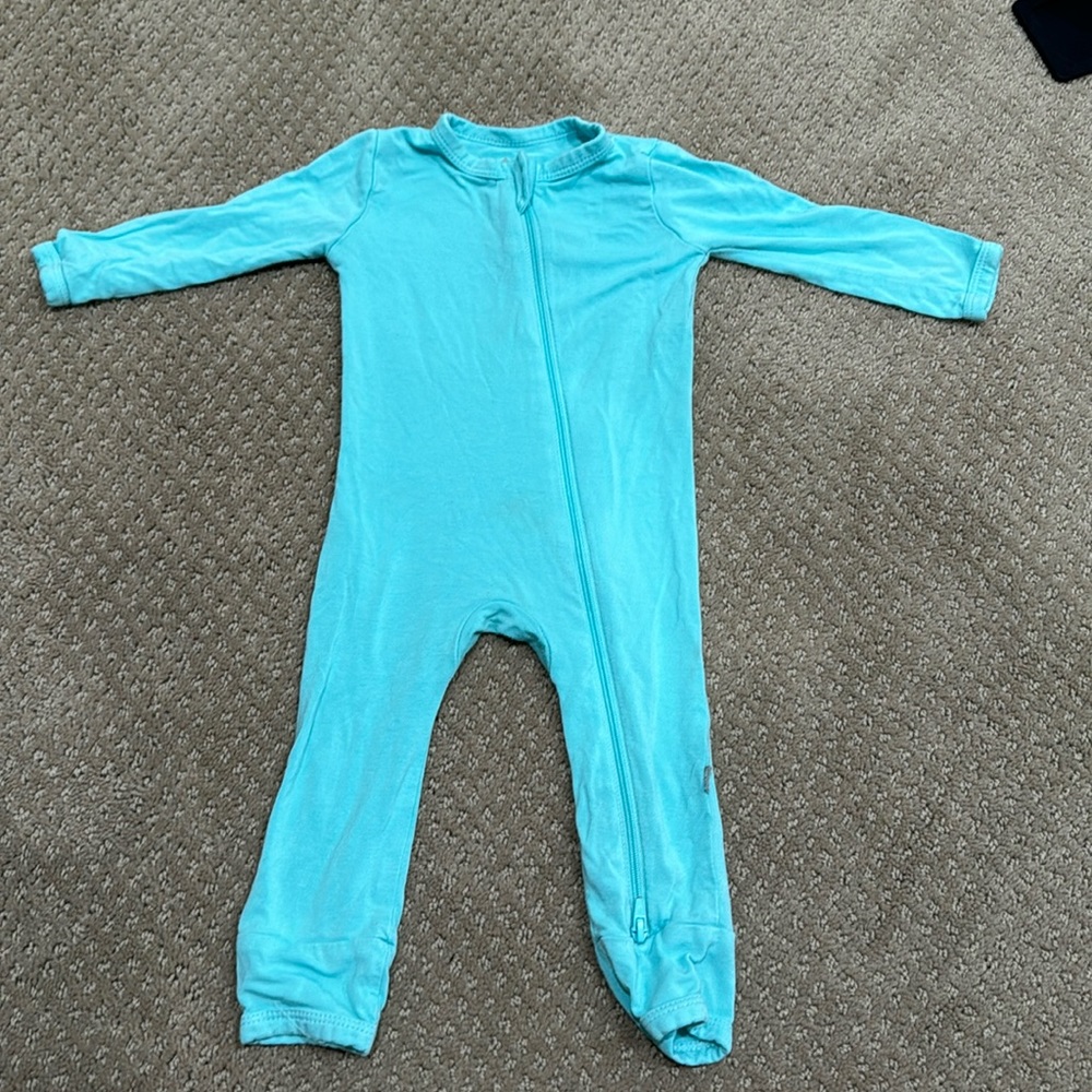 Kyte Baby Long Sleeve Zipper Romper in Robin